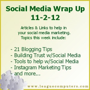 Weekly Social Media Wrap Up 11-2-12