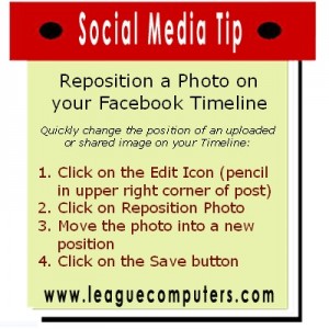 Social Media Tip - Reposition a Photo on your Facebook Timeline