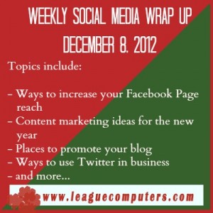 Weekly Social Media Wrap Up 12-8-12