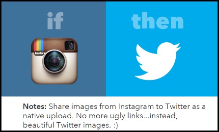 Share Instagram pictures to Twitter as a pic post instead of a link by kimreynolds  IFTTT