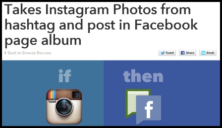 Takes Instagram Photos from hashtag and post in Facebook page album by tbrock   IFTTT