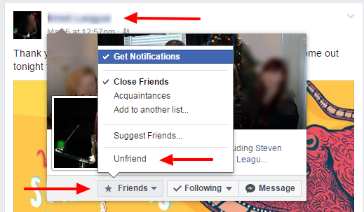 Facebook Tips: Unfriend on desktop