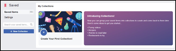 New Collections on Saved Tab 